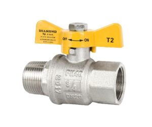 KUREK KULOWY DO INSTALACJI GAZOWYCH, TYP2200, CE15, EN 331, DN20(3/4) MOT, R/Rp
