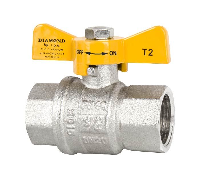 KUREK KULOWY DO INSTALACJI GAZOWYCH, TYP2200, CE15, EN 331, DN25(1) MOT, Rp/Rp