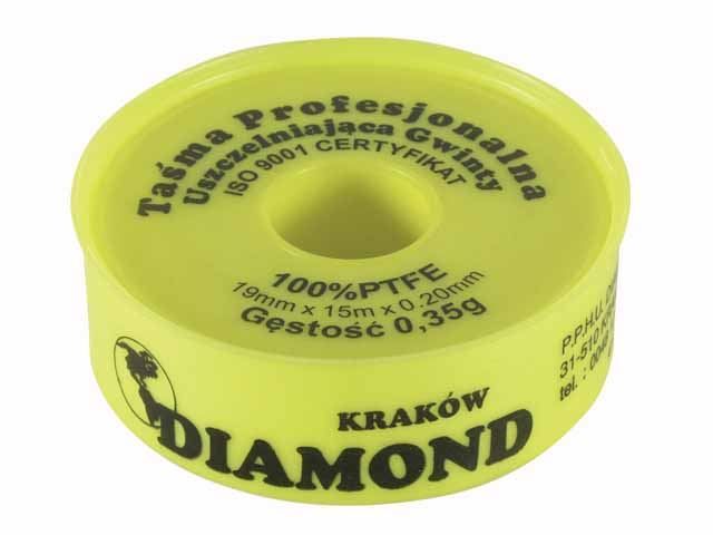 TAŚMA PROFESJONALNA NIESPIEKANA PTFE KL.G,GRp, 15 m*19 mm*0,2 mm*7 mg/cm2