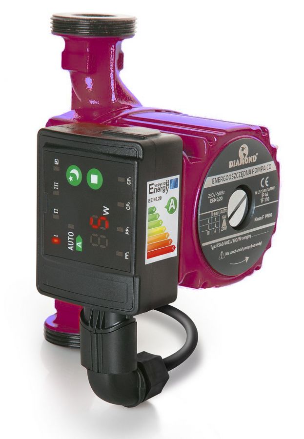 POMPA OBIEGOWA DO C.O.RS25/40EL,130, ELEKTRONICZNA ENERGOOSZCZĘDNA