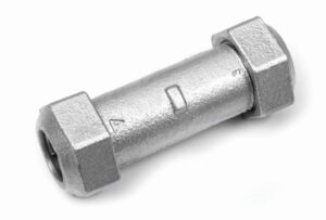 ZŁĄCZKA, PN-EN 10242,N8, 1/2 (15) Zn, A,  ZŁĄCZKA Z ZACISKIEM DWUSTRONNYM WZMOCNIONYM, OCYNK