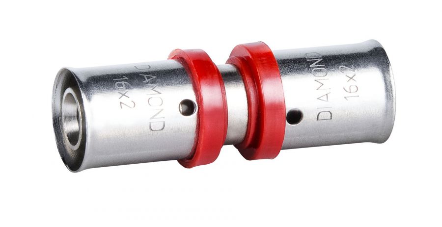 ŁĄCZNIK ZAPR. EN 1254-8, 16x25.ZŁ-PODWÓJNY PEX-AL-PEX