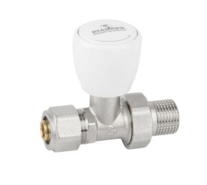 ZAWÓR GRZEJNIKOWY PN-M-75002-DN 15 PEX 1/2x16 PROSTY NIKL.