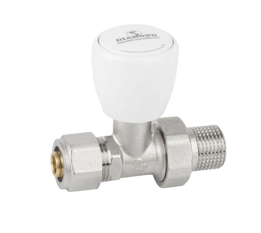 ZAWÓR GRZEJNIKOWY PN-M-75002-DN 15 PEX 1/2x16 PROSTY NIKL.