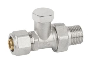 ZAWÓR GRZEJNIKOWY PN-M-75002-DN 15 ODC. PEX 1/2x16 PROSTY NIKL.
