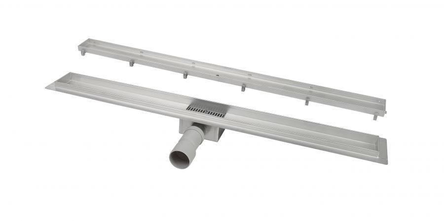 ODPŁYW LINIOWY PODŁOGOWY ZE STALI NIERDZEWNEJ 500 mm-POD PŁYTKĘ HYDRO, Z SYFONEM