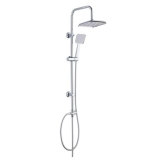 ZESTAW NATRYSKOWY CUBIC RETRO Z DESZCZOWNICĄ 200 mm, EN1112 Z PRZEWODEM NATRYSKOWYM (G1/2)