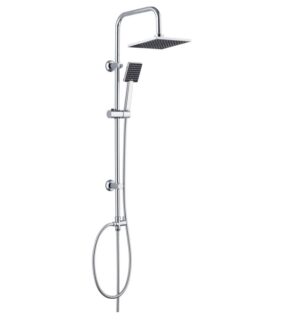 ZESTAW NATRYSKOWY CUBIC Z DESZCZOWNICĄ 200 mm, EN1112 Z PRZEWODEM NATRYSKOWYM  (G1/2)