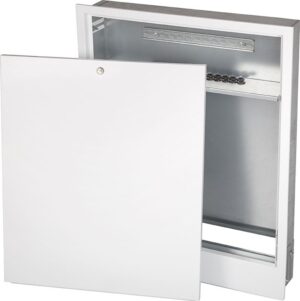 OBUDOWA METALOWA PODTYNK.BIAŁA - RAMKA 90st. Z MIEJSCEM NA LISTWĘ STERUJĄCĄ W780-870/S720/G110-175- 10/7 obwodów(ORP-3WS)