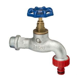 ZAWÓR ZAPOROWY ZE ZŁĄCZKĄ DO WĘŻA PN-M-75002-DN15-K. ŻELIWNY OCYNKOWANY (1/2)