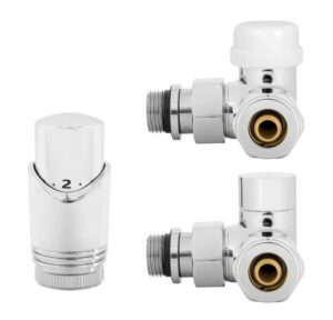 ZESTAW TERMOSTATYCZNY DO GRZEJNIKA, EN215/PN-M-75002-DN15-K, OSIOWY, CHROM PREMIUM, PRAWY